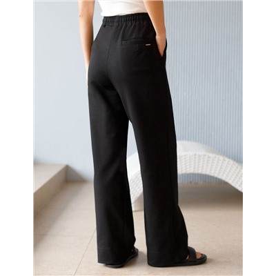 Свободные брюки из тонкого премиального футера с эластаном