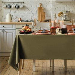 Скатерть «Этель» Kitchen 150×110 см, 100% хлопок, саржа 220 г/м², зелёная