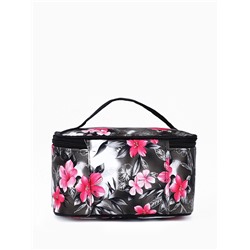 Косметичка на молнии, с ручкой, цвет чёрный