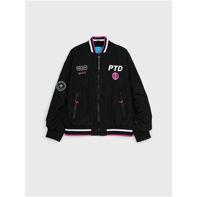 Куртка текстильная с полиуретановым покрытием для девочек (ветровка)