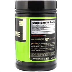 Optimum Nutrition, Глютамин в порошке, неароматизированный, 2,2 фунта (1 кг)