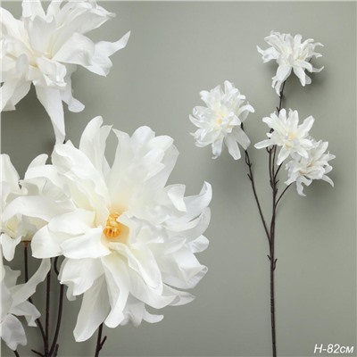 Цветок искусственный БЕЛЫЙ 82 см / ZHQ-4 /уп 200/ 4 цветка