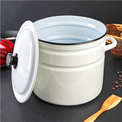 УЦЕНКА Кастрюля 10 л цил б/деколи (белая)