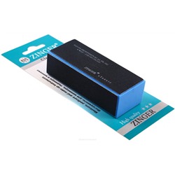 Zinger Бафик для шлифовки ногтей 4-х сторонний / Classic EK-102, 150/180/220/320 грит, черно-синий