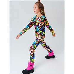 Термокомплект трикот. для девочек: фуфайка (футболка) с длин. рук, брюки