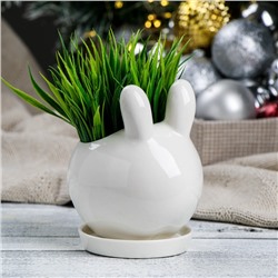 Горшок "Зайчик" 11*8*10см