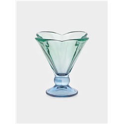 Креманка «Летний день», 12.3×11.5 см, стекло, зелёная, синяя