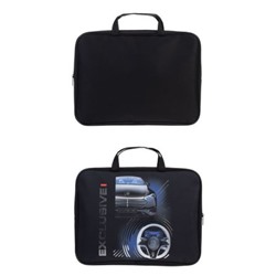 Папка А4 на молнии с ручками 35х26,5х4 см "Exclusive car" ткань (091132) 31116 Хатбер