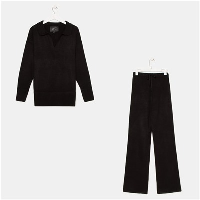 Костюм женский (джемпер, брюки) MIST, размер 40-42, чёрный