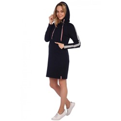 427 Платье из футера (Темно-синий_серый)