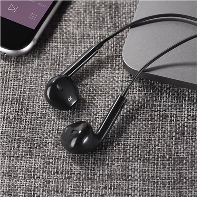 Проводные наушники с микрофоном вкладыши Hoco M101 Crystal joy Type-C (iP15)  (black)