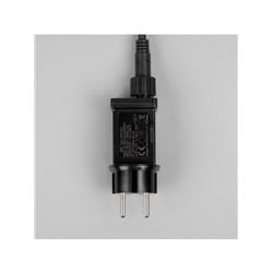 УЦЕНКА Гирлянда «Клип-лайт» 5 нитей по 20 м, IP44, УМС, тёмная нить, 665 LED, свечение тёплое белое, мерцание всех светодиодов, 24 В