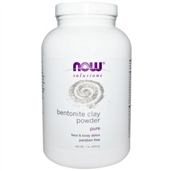 Now Foods, Порошок бентонитовой глины, 1 фунт (454 г)