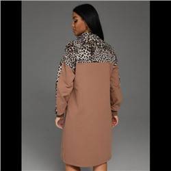 Платье Синди (Кофе леопард)