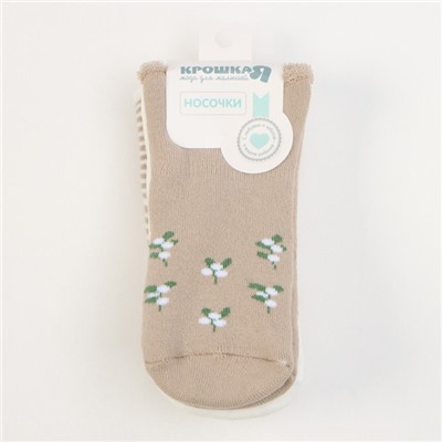 Набор махровых новогодних носков 3 пары Крошка Я Flowers 10-12 см