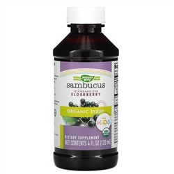 Nature's Way, органический сироп из бузины для детей, стандартизованный экстракт бузины, 120 мл (4 жидк. унции)