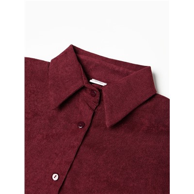 Рубашка женская MINAKU: Velvet Collection, размер 46, бордовый