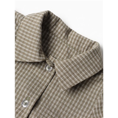 Платье для девочки «Крошка Я. Клетка», рост 74-80 см, зелёное