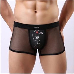 Мужские трусы-боксеры из сетки Cockcon Unzip-Me Boxer с пикантным принтом