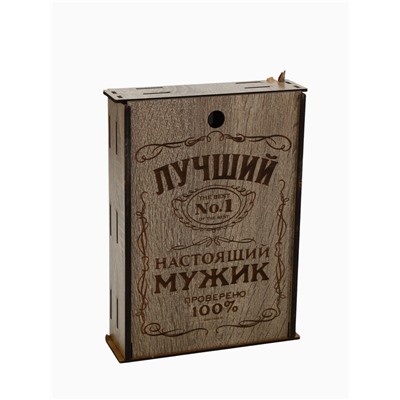 УЦЕНКА Набор стопок в деревянном ящике «Лучший мужик» 6 шт.