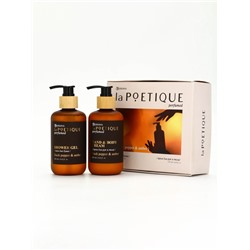 Подарочный набор гель для душа и лосьон, 2 шт. × 250 мл, аромат Black pepper, laPOETIQUE