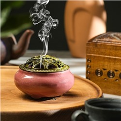 Курильница для благовоний, подставка для конусов TAKE IT EASY «Чароит», 9.5×7 см, керамика, сиреневая