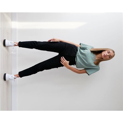 Футболка женская MIST basic, размер 40-42, серо-зелёная