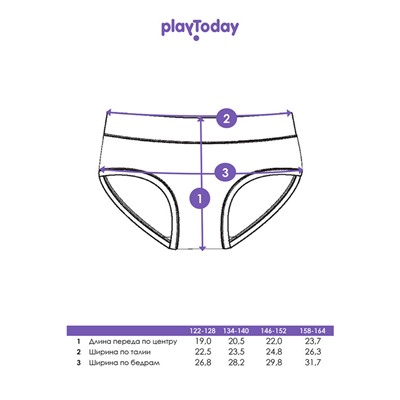 Трусы трикотажные для девочек, 2 шт в комплекте