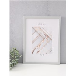 Фоторамка для фото 30×40 см «МИРАМ», пластик, св. серый