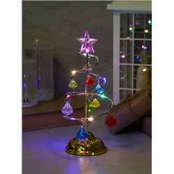 Новогоднее украшение Елка 19 см разноцветная / NG-01/3 /уп 96/Новый год