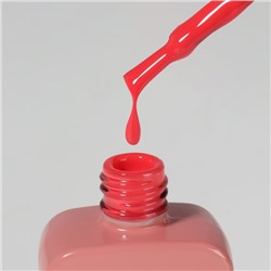 Гель лак для ногтей, однотонный, трехфазный, 10 мл, LED/UV, красный (136)