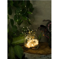 Гирлянда с питанием от солнечных элементов Роса / FN-905 /уп 2/120/10 м 100 ламп теплый свет