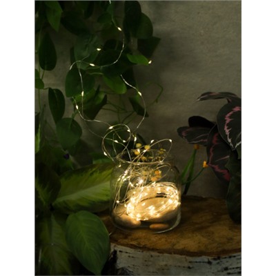 Гирлянда с питанием от солнечных элементов Роса / FN-905 /уп 2/120/10 м 100 ламп теплый свет