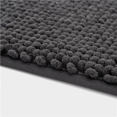 Коврик для дома LaDо́m, букли, плотность 1100 г, 50×80 см, графитовый