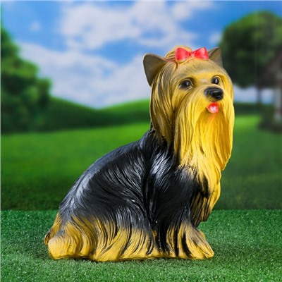 Садовая фигура из гипса «Йоркширский терьер сидит», 35×20×30 см