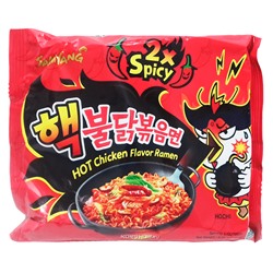 Экстра острая лапша со вкусом курицы 2хSpicy  Samyang, Корея, 140 г
