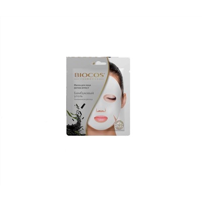 Biocos Тканевая маска для лица с Бамбуковым углем