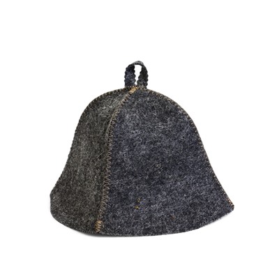 Шапка для бани и сауны «Русские традиции», шерсть 50%, полиэфир 50%, серая