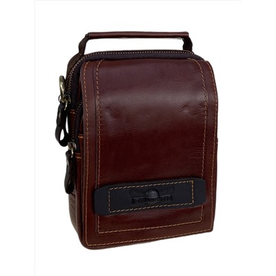 Сумка мужская из натуральной кожи, цвет коричневый