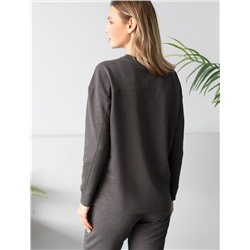 Джемпер из облегченного футера  с эластаном