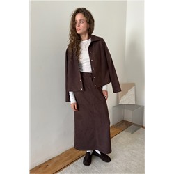 Жакет эко-замша  BASE101/02/Коричневый