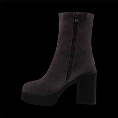 Ботинки из натуральной кожи на меху РА 20-3 темно фиолетовые