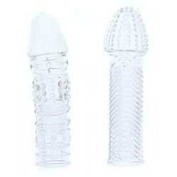 Комплект из 2 прозрачных насадок на пенис PENIS EXTENDER PACK