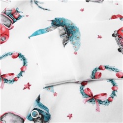 Кофточка детская MINAKU New Year's cars, рост 56-62 см, белая