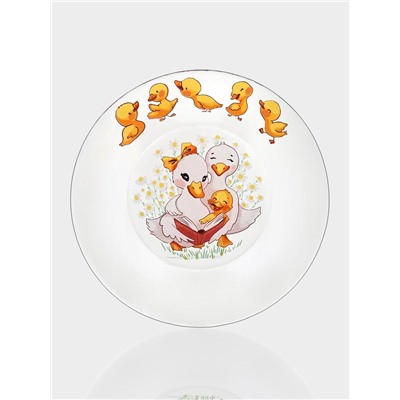 Набор детской посуды «Утята», 3 предмета: кружка, салатник, тарелка, стекло, прозрачный