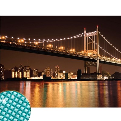 Алмазная мозаика с полным заполнением на холсте «Бруклинский мост», 22×32 см