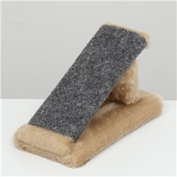 Когтеточка «Горка» мини-версия, 29×14×14 см, ковролин, светло-коричневая