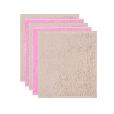 Махровые полотенца «Этель» Hi, baby, 30×30 см - 5 шт., хлопок 100%