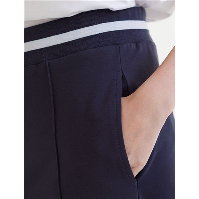 Брюки прямые со стрелками из премиального футера двухнитки с эластаном