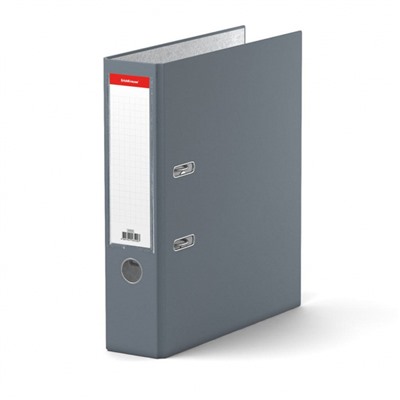 Папка-регистратор 70 мм "Гранит" 43520 серый с карманом ErichKrause